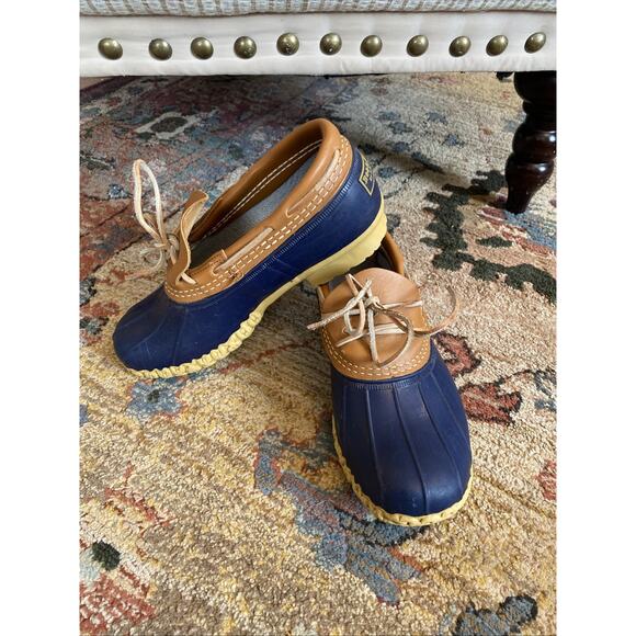 Vintage L.L. Bean Bean Boots Rainboots Women's Sz 8W Rubber Mocs Low Top - Picture 5 of 10